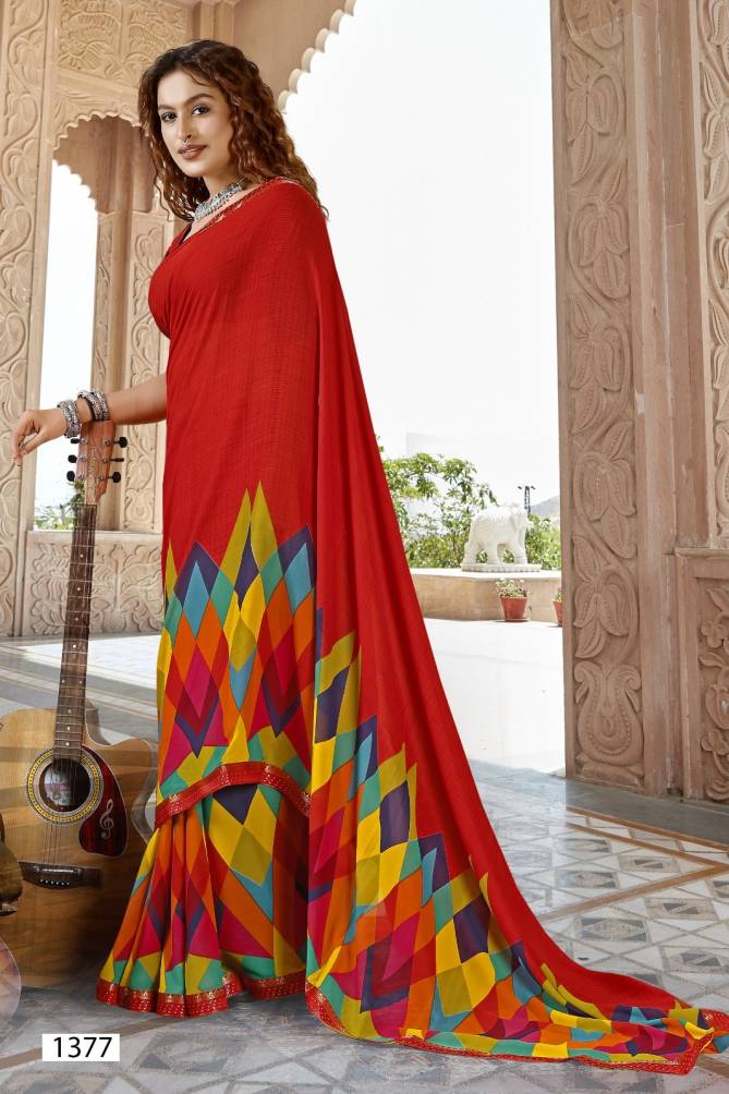 Kadisha By Vallabhi Printed Daily Wear Georgette Sarees Wholesale Price In Surat